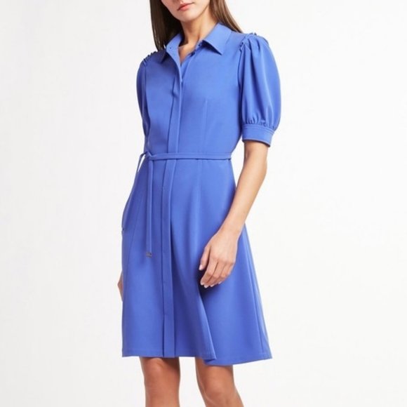 Elie Tahari Dresses & Skirts - Elie Tahari Mildred Puff Sleeve Shirt Dress 0 XS